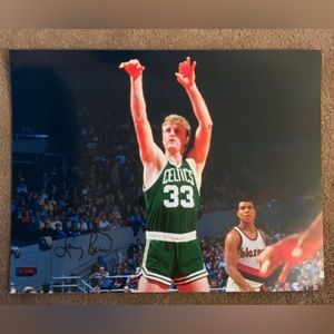 Larry Bird Autographed Photo Boston Celtics 8.5x11